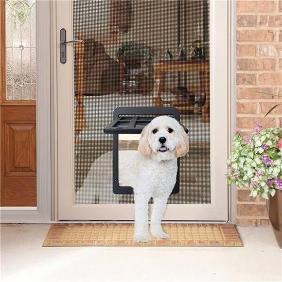 NAMSAN Screen Dog Door for Sliding Door 11 x 13 inches Entrance Pet Screen Door.